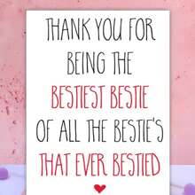 1 张有趣的友谊卡、最好的朋友生日卡，“感谢您成为有史以来最热情的朋友，包括信封、小型企业用品、感谢卡、生日卡”