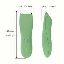 Ultimate Body Groomer - Professional Electric Trimmer For Men & Women, Groin, Pubic, Bikini, And Body Hair Removal With Adjustable Comb, LED Light, And Travel Bag - Perfect Holiday Gift - Green - View 5