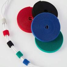 Organizador autoadhesivo de cable con gancho y bucle, para gestión de cables de auriculares y cargadores, amarra de nailon ajustable con gancho y bucle, apto para toallas y otros atados