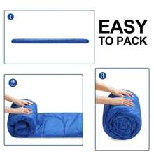 Adult Cold Weather Sleeping Bag For Big & Tall W/T Sack - For Camping Travel Bag - 藍色 - 查看 11