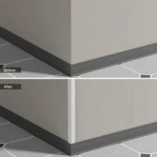 1 pieza Moldura flexible de esquina de 4 cm x 2 m, moldura de pared autoadhesiva, protector de esquina de pared interior y exterior para bordes de pared, piso, ventana, puerta, techo, mostrador - Multicolor - Ver 5