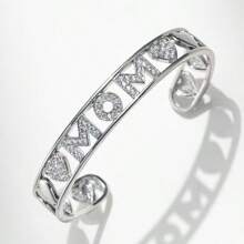 1 Pc Women Minimalist Bracelet, Fashionable & Elegant Design Zirconia Stone Everyday Accessory