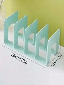 1/4 pièces Étagère à livres acrylique à 4 compartiments, serre-livres multifonctionnels, support pour livres, étagère de rangement de bureau, bibliothèque portable, supports de livres antichoc, étagères à livres, organisateurs de papeterie, compartiments indépendants, grandes ouvertures, convient pour la chambre, le salon, l'école, le dortoir, le bureau, la papeterie, les documents, la cuisine, la salle de bain