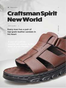 GlamourGrip Sandalias de hombre de con correas ajustables de, suela antideslizante, zapatos de playa casuales de verano para exteriores