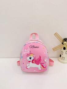 Mochila mini personalizable, regalo de vuelta al colegio, con nombre personalizado o mensaje festivo. Mochila mini con patrón de unicornio arcoíris. Se puede personalizar con tu nombre, texto, números, etc. Esta es una mochila ligera, muy adecuada para niños y niñas en la vida diaria, ir de compras, viajar, ir a la escuela. Perfecta para Navidad, Acción de Gracias - Multicolor - Ver 11