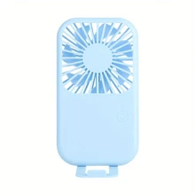 Mini ventilador de mano con batería, ventilador personal portátil pequeño, ajustable de velocidad, recargable por USB, diseño lindo, ventilador potente para pestañas, para uso en el hogar, oficina, coche, exterior, viajes, verano, playa