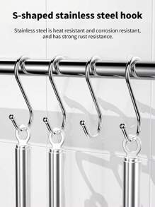 Pack Of 1/3/5/10 S-Hooks, Heavy Duty Stainless Steel Hooks, Kitchen Hooks Household S-Shaped Metal Steel Pipe S-Hooks, Versatile And Perfect For Clothes, Kitchen Utensils, Dishes, Plants, Towels, Gardening Tools,Wall Picture Frame,Wall Hooks Self Adhesive,Hooks,Hook,Wall Hooks,Bathroom,Towel Holder,Hooks,Wall Hooks,Hooks,Wall Hook,Door Hanger - Thickened Hook - View 3