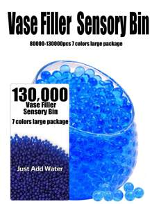 60,000-130,000 Pcs Colorful Water Gel Beads, For Vase Filler, Christmas Decoration, Wedding Centerpieces, Squishy Toys, Perfect Gift Gifts Birthday Graduation