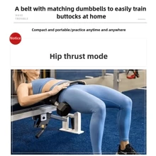 1pc Hip Bridge Belt Dumbbell Hip Push Portable Weight Training Belt Hip Fitness Men's And Women's Sports Dynamic Auxiliary Belt Gym Accessories, Sport, Gym, Home Exercise, Sport Accessories, Gym Accessories, CrossFit Accessories - Black - View 4