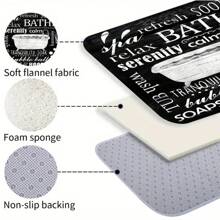 4pcs Bathtub Shower Curtain Gift Modern Home Bathroom Decoration Curtain And Toilet Floor Mat 3-Piece Set With 12 Shower Curtain Hooks Fall Decor Bathroom Accessories Back To School