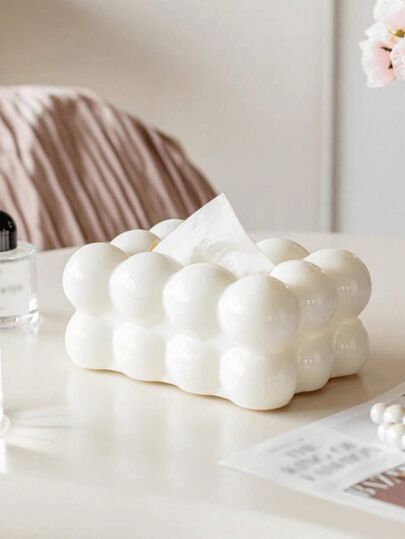 1PC Elegant European Cloud Tissue Box Spring - Smooth Surface, Suitable For Bathroom Decoration, Christmas/Halloween Gift Decoration,Tissue Box Holder,Napkin Holder,Festival Family Gathering,Kitchen Dining Table DecorFor Home Kitchen Bedroom Living Room Dining Room, Home Decoration Accessories, Decorative Box,Women Wedding Gift,Summer Travel Holiday Festival Must-Have