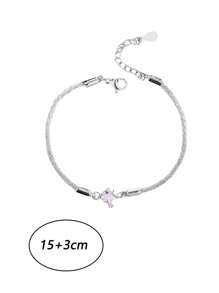 1 pieza Pulsera de lujo con diseño de estrella de piedra lunar y circonia, estilo brillante y chispeante de la galaxia