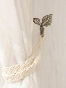 2pcs 18g Metal Hooks With Screw, Leaf Shaped Suitable For Wall & Curtain Rope Hanging, Multiple Colors Available Gifts Birthday Graduation