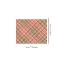 12 张粉色格子图案纸，复古风格欧洲花卉和植物设计，创意剪贴簿，办公室，学生，派对装饰，DIY 贺卡，礼品盒，爆炸盒材料，学校用品，返校