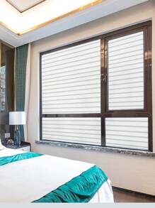 1张静电玻璃贴，适用于办公室防偷窥，浴室透光不透光