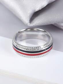 1pc Elegant Minimalist Hollow Heart Shaped Wide Band Ring, Suitable For Women As Birthday, Anniversary, Valentine's Day, Meeting Girlfriends