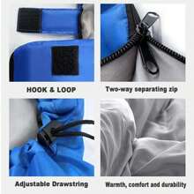 Adult Cold Weather Sleeping Bag For Big & Tall W/T Sack - For Camping Travel Bag - 藍色 - 查看 8