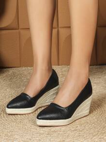 New Pointed Toe High Heel Shoes, Non-Fatiguing, Suitable For Plus Size Office Ladies, Fully Matching All Outfits - Black - View 5