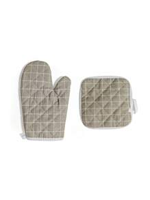 Hitze-isolierende Handschuhe Set, verstärkte hitzefeste Ofenhandschuhe, Anti-Verbrühung, Mikrowellen-Ofenhandschuhe, hitzefeste Handschuhe