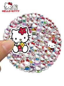 Sanrio 50/100pcs Sanrio Hello Kitty Cute Cartoon Waterpoof Stickers