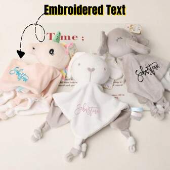 1 Stück personalisiertes besticktes Kuscheltier, besticktes weiches Plüschtier, ideal als Geschenk zum Geburtstag, zur Babyparty, für neue Mütter, nachdenklich, modisch, weich, süß, lustig, einzigartiges individualisiertes Spielzeug, Weihnachtsgeschenk, personalisiertes Geschenk für Ihn/Sie, Familie, Freunde, Kinder, Studenten, Jahrestag, Hochzeit, Herbst/Winter, Einweihung, Schlafzimmer/Wohnzimmer, Sofa/Bett