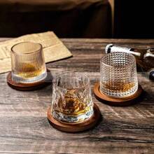 Glass Glass Revolving Glass Household Glass Water Glass Glass Wine Glass Bar Beer Glass Gyro Whiskey Glass Revolving Glass