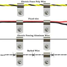 Upgraded 200 Pcs T304 Stainless Steel Wire Clips Cord Clamp Agricultural Fencing Fence Wire Clamps For 4 6 8 And 10-16 Gauge Wire Fencing Livestock Fencing Clips For Wood Metal Or Vinyl