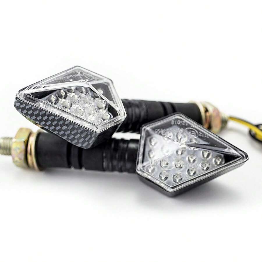 Kinlley Moto Carbon Directional Lights 17pcs 12V 1.5-3W LED Model 1027 - Black - View 1