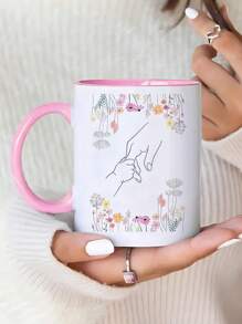 A Personalized Mother's Day Name Mug, A Personalized Name Coffee Mug, A Personalized Flower Mug, A Personalized Text Anniversary Mug, A Housewarming Gift, A Valentine's Day Gift, Or An Anniversary Gift. - Pink Cup - View 20