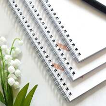 1 Spiral Notebook Universal Grid Attendance Record Book, Work Log Horizontal Version (23 Rows And 14 Columns), Vertical Version (34 Rows And 8 Columns), Data And Inventory Management Ledger, Financial Accounting, Student And Work Purpose - Text,Back To School,School Supplies