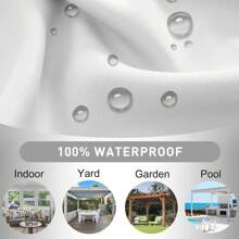 Ystyle Curtains Set Of 2, Thermal Curtain Cold Protection, Outdoor Curtain Weatherproof With Eyelets, Blackout Curtain, Opaque Curtains, Curtains Living Room, Thermal Curtain Heat Protection - 白色 - 查看 7