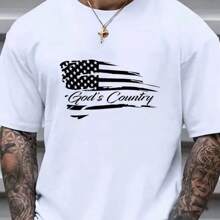 1pc Patriotic Thermal Transfer Sticker, DIY Iron-On Applique, For T-Shirt Making, Pillow Decor, Apparel Accessories And Patches