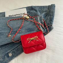 Fashionable Structured Mini Shoulder Bag, Girls' Crossbody Purse For & Coins - A - View 9