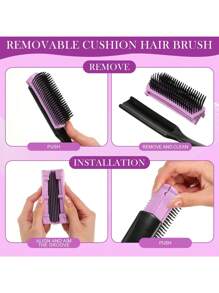 3/4/5/6/7/11pcs Hair Combs Set For Women And Men, Comb Set For Teasing, Edge & Back Brushing,Nine-Row Comb, Spray Bottle For Detangling Brush, Scalp Massager Shampoo Brush,Premium Wide Tooth Comb,Flower Hair Clip,Brush Set For Hair Styling