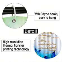 4PCs Flowers With Butterfly Curtain Shower Curtain Decoration, Beautiful Housewarming Gift Modern Home Decoration, Waterproof Shower Curtain And Toilet Floor Mat Three-Piece Set Comes With 12 Shower Curtain Hooks Bathroom Decor Fall Decor Bathroom Accessories Back To School