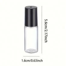 80pcs  0.17oz Clear Glass Roller Bottles With Black Caps & Stainless Steel Rollers For DIY Essential Oil And Perfume Blends - Odorless, Easy To Clean
