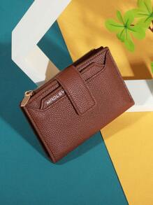 Portafoglio vintage monocromatico corto, portatile, bifold, porta monete, porta carte di credito da donna, portafogli, mini portafoglio, portafoglio piccolo