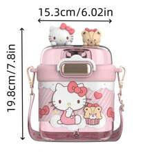 Sanrio Sanrio (17,59 oz/520 ml) Dubbele drinkfles Waterfles Geen BPA - Hoge temperatuurbestendigheid - Nieuw materiaal TRITAN - Voor sport, kantoor, kamperen, voor vriendin, voor verjaardag, kind, voor Kerstmis