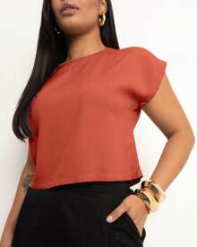 Basic Cropped Modeling With Perfect Fit Factory Price Get Yours Now - Mocha Brown - View 6