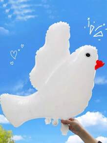 Lecute 5 Globos Paloma Bautizo Primera Comunion Confirmacion Boda - Blanco - Ver 2