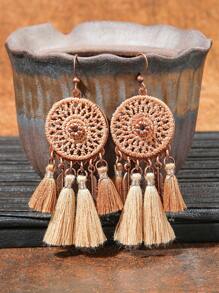 12 Pairs Bohemian Vintage Earrings Set For Women - Faux Feather Dream Catcher, Tassel Dangle Earrings, Versatile & Stylish For Daily Wear, Party, Gatherings, All Season