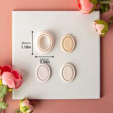 1pc Wavy Edge Geometric Pattern Soft Clay Earring Mold, Simple Shape Jewelry Pendant Polymer Clay Cutting Mold, DIY Craft Tool - White - View 3