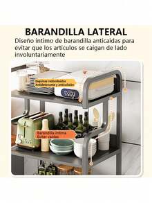 Muebles De Madera Modernas Alacenas Para Cocina Pequeñas - Negro - Ver 7