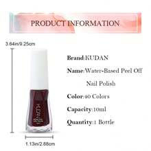 6PCS/Set 10ml Peelable Water-Based Nail Polish, Odorless, Free Baking Quick Drying Lasting Nail Lacquer For Salon DIY At Home, Multicolor For Choice Nails - Multicolor - View 11