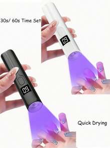 1pc Portable UV LED Nail Lamp Handheld UV Light For Nails, 1pc 3W Lamp Beads Nail Dryer Professional Nail Drying Lamp Gel X Lamp For Gel Nails Flash Cure Lamp For Gel Nails LED Nail Lamp Portable Mini Nail Dryer Gel Polish Nail Glue Gel USB Flashlight Home DIY Manicure Nail Art Tools Best Gifts For Girls