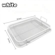 2 piezas Bandeja para hornear de freidora de aire - Color bronce, diseño de cesta antiadherente, apta para horno regular, cocción talla grande saludable - Hornea fácilmente papas fritas crujientes, tocino y talla grande, diseño de rejilla de estante alto, horno - Multicolor - Ver 15