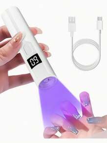 1pc Portable UV LED Nail Lamp Handheld UV Light For Nails, 1pc 3W Lamp Beads Nail Dryer Professional Nail Drying Lamp Gel X Lamp For Gel Nails Flash Cure Lamp For Gel Nails LED Nail Lamp Portable Mini Nail Dryer Gel Polish Nail Glue Gel USB Flashlight Home DIY Manicure Nail Art Tools Best Gifts For Girls