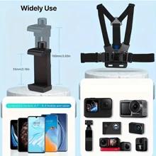 6 Pieces Phone Camera Sports Mount Kit, Chest Phone Mount Mounting Strap Set, Gopro/Phone/Osmo Action Device Mount, Action Camera Accessories Compatible With IPhone, Android Phone, Gift For Birthday, Family, Friends Phone Holder, Phone Stand, Phone Accessories - Multicolor - View 8