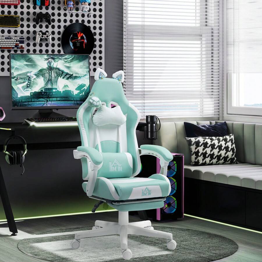 HOMCOM Gaming Chairs - Blue - View 1