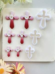 Paaskruis Polymeerklei Snijders, Polymeerklei Snijders voor DIY Oorbellen Sieraden Maken, 3D Geprinte Klei Snijder Gereedschappen voor Paascadeaus